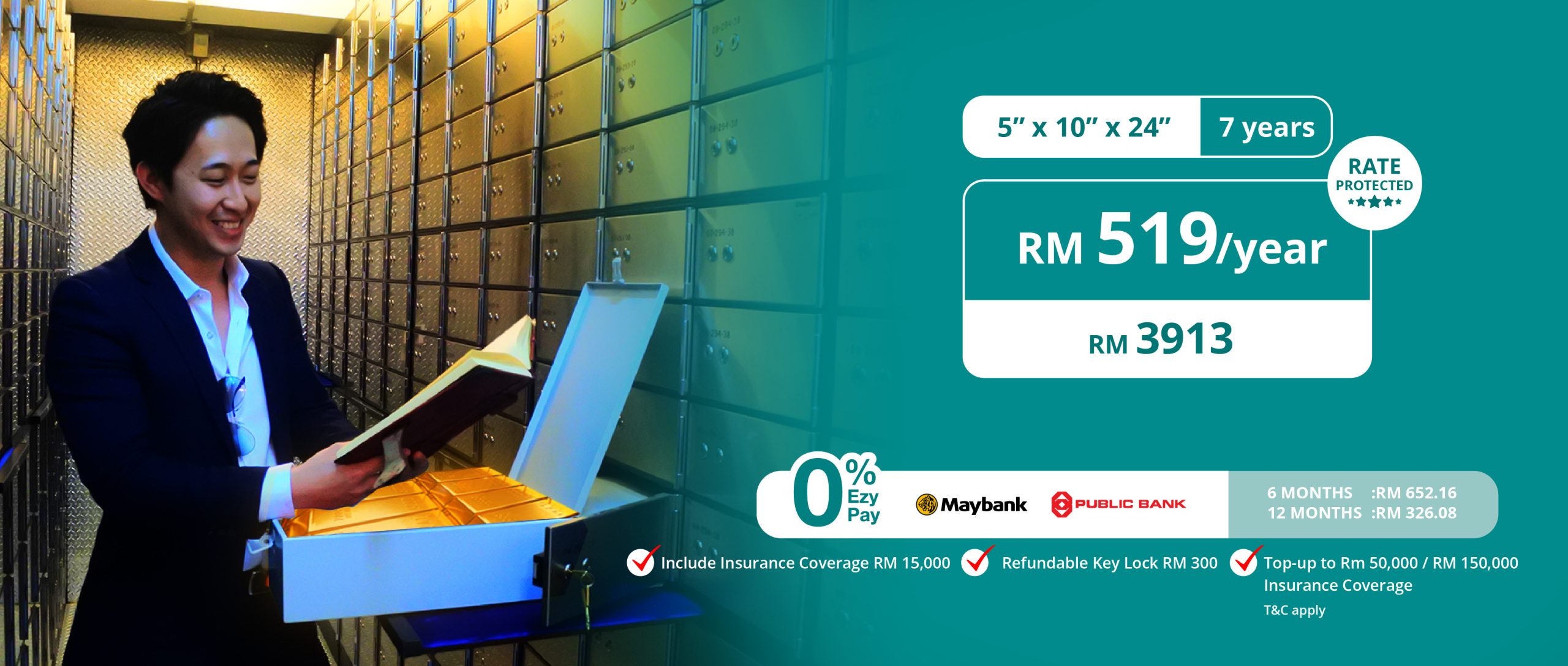 Good Fortune Safe Deposit Box Medium Size SDB